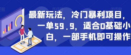 最新冷门暴利项目玩法大公开：零经验小白也能赚钱的冷门项目，一单59.9 - 塑业网