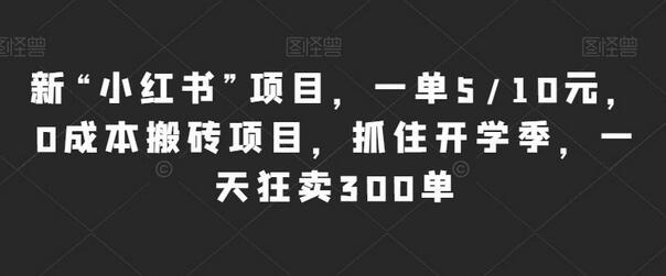 开学季疯狂赚钱！新“小红书”项目，一单5元，零成本搬砖，一天狂卖300单 - 塑业网