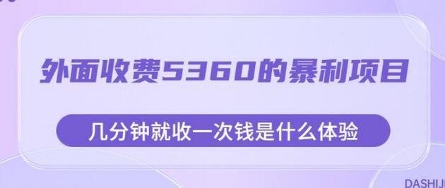 5360元的项目揭秘：每分钟收费，这种体验你能接受吗？ - 塑业网