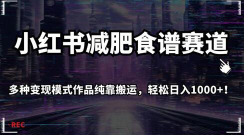 【深度解析】小红书减肥食谱赛道：多种变现模式全解析，轻松日入过千！ - 塑业网