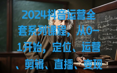 2024抖音运营全套系列课程，从0-1开始，定位、运营、剪辑、直播、变现 - 塑业网