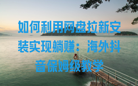 如何利用网盘拉新安装实现躺赚：海外抖音保姆级教学 - 塑业网