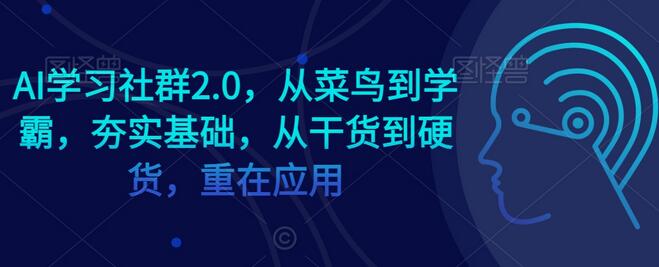 AI学习社群2.0,从菜鸟到学霸,夯实基础,从干货到硬货,重在应用