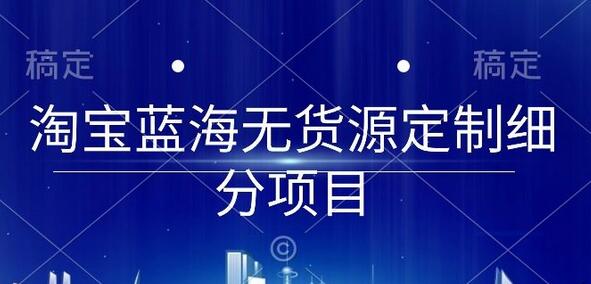 淘宝蓝海无货源定制细分项目，从0到起店实操全流程【揭秘】 - 塑业网