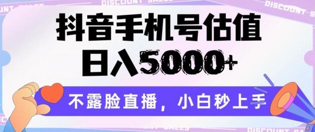 抖音手机号估值，日入5000+，不露脸直播，小白秒上手【揭秘】 - 塑业网