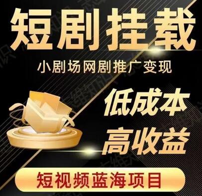 2023短视频蓝海项目,抖音快手短剧推广变现教程,低成本高收益